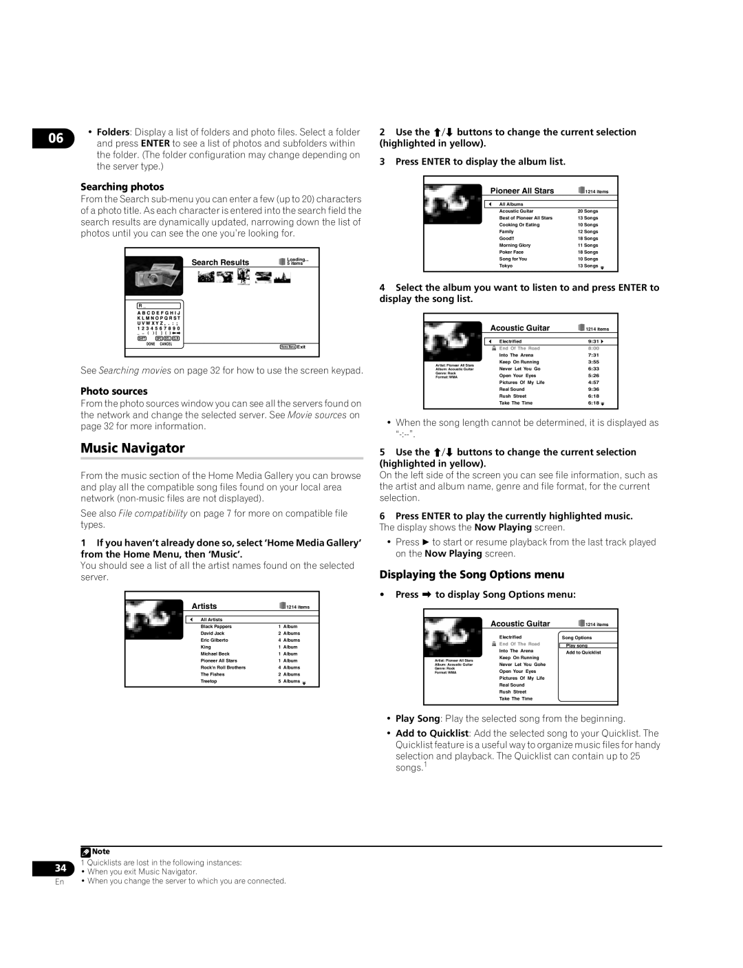 Pioneer BDP-LX70A operating instructions Searching photos, Photo sources 