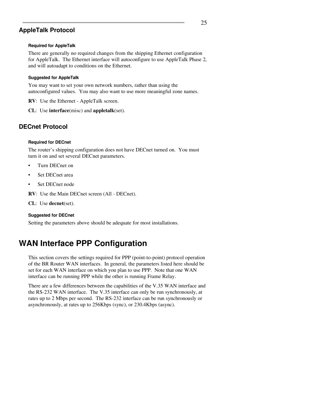 Pioneer BR-SXT01, BR-SIT01 manual AppleTalk Protocol, DECnet Protocol 