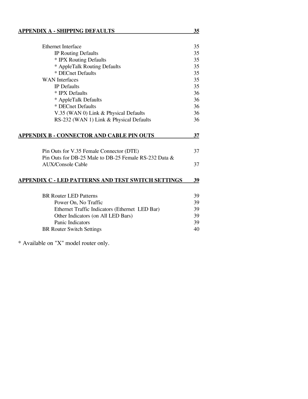 Pioneer BR-SIT01, BR-SXT01 manual Appendix a Shipping Defaults 