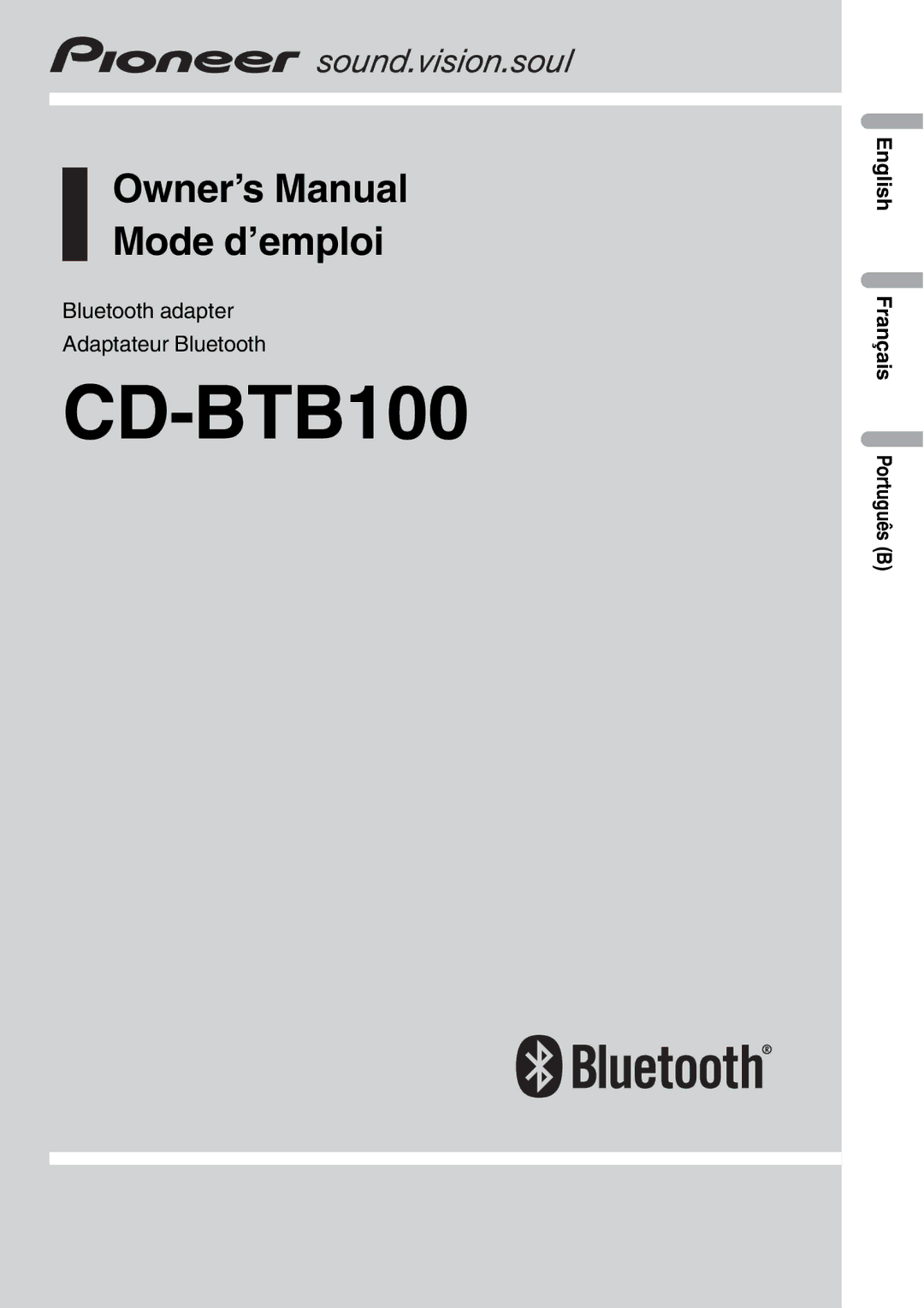 Pioneer CD-BTB100 owner manual 