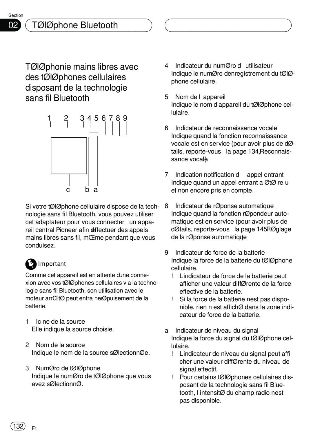 Pioneer CD-BTB20 owner manual 132 Fr 