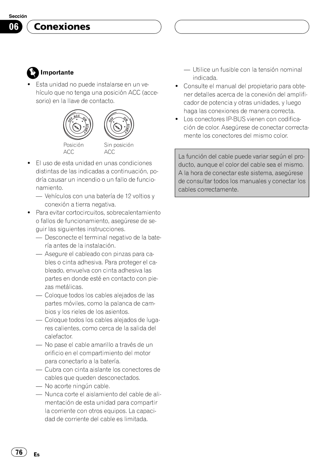 Pioneer CD-BTB20 owner manual Conexiones 