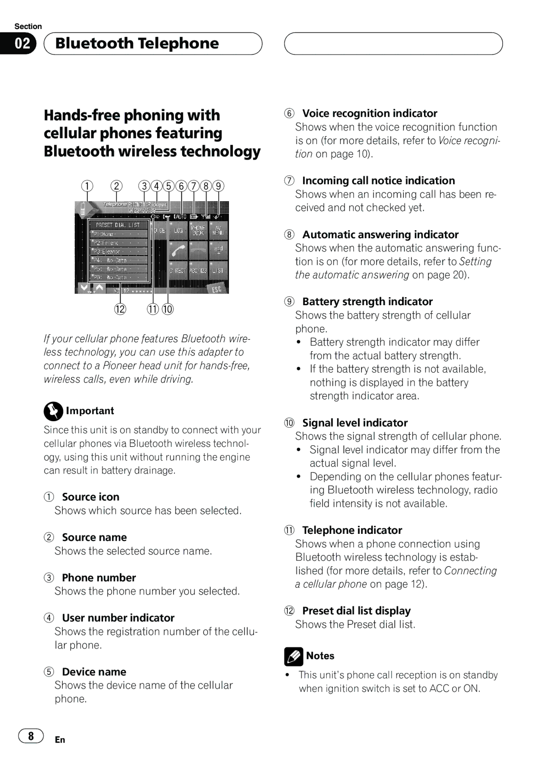 Pioneer CD-BTB20 owner manual Section 