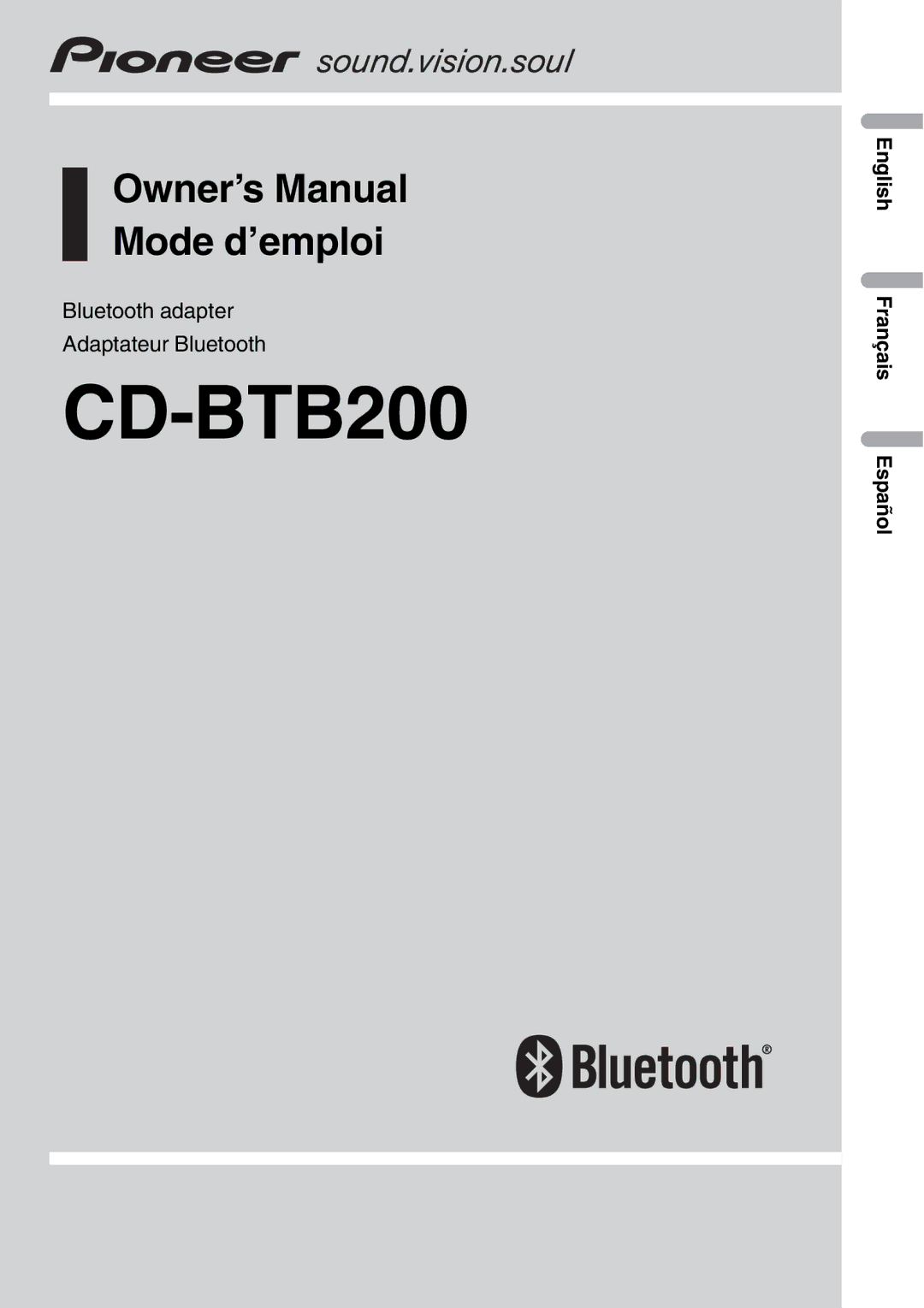 Pioneer CD-BTB200 owner manual 