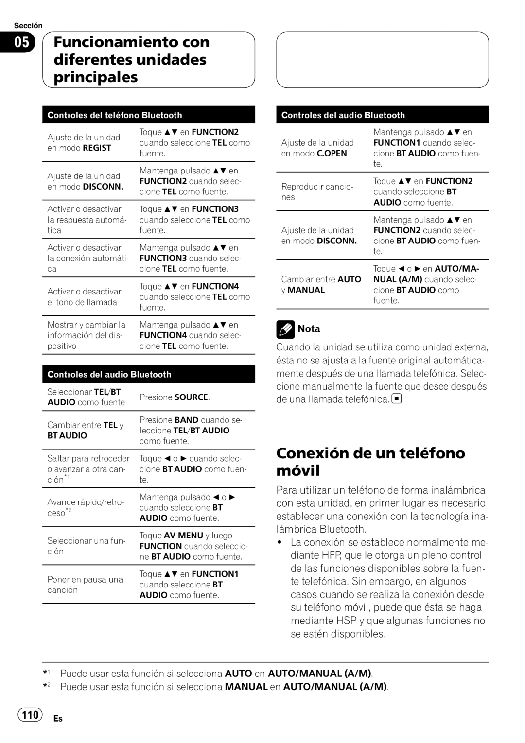 Pioneer CD-BTB200 owner manual La conexión se establece normalmente me, Diante HFP, que le otorga un pleno control 