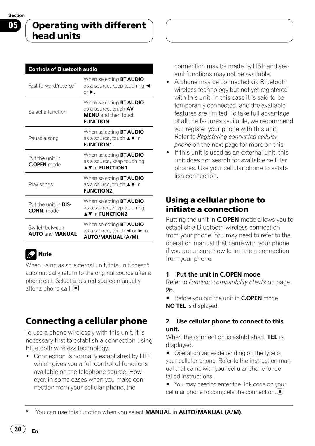 Pioneer CD-BTB200 owner manual Using a cellular phone to, Initiate a connection 