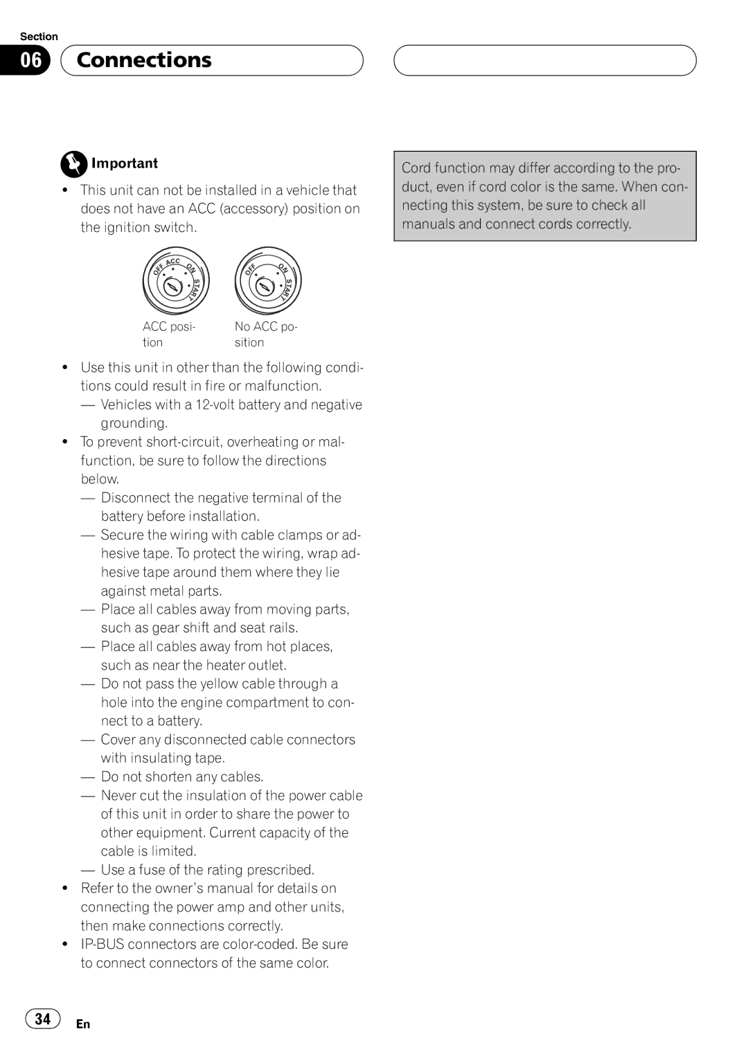 Pioneer CD-BTB200 owner manual Connections 