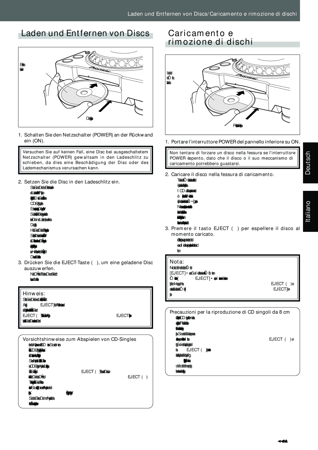 Pioneer CDJ-800MK2 operating instructions Hinweis, Nota 