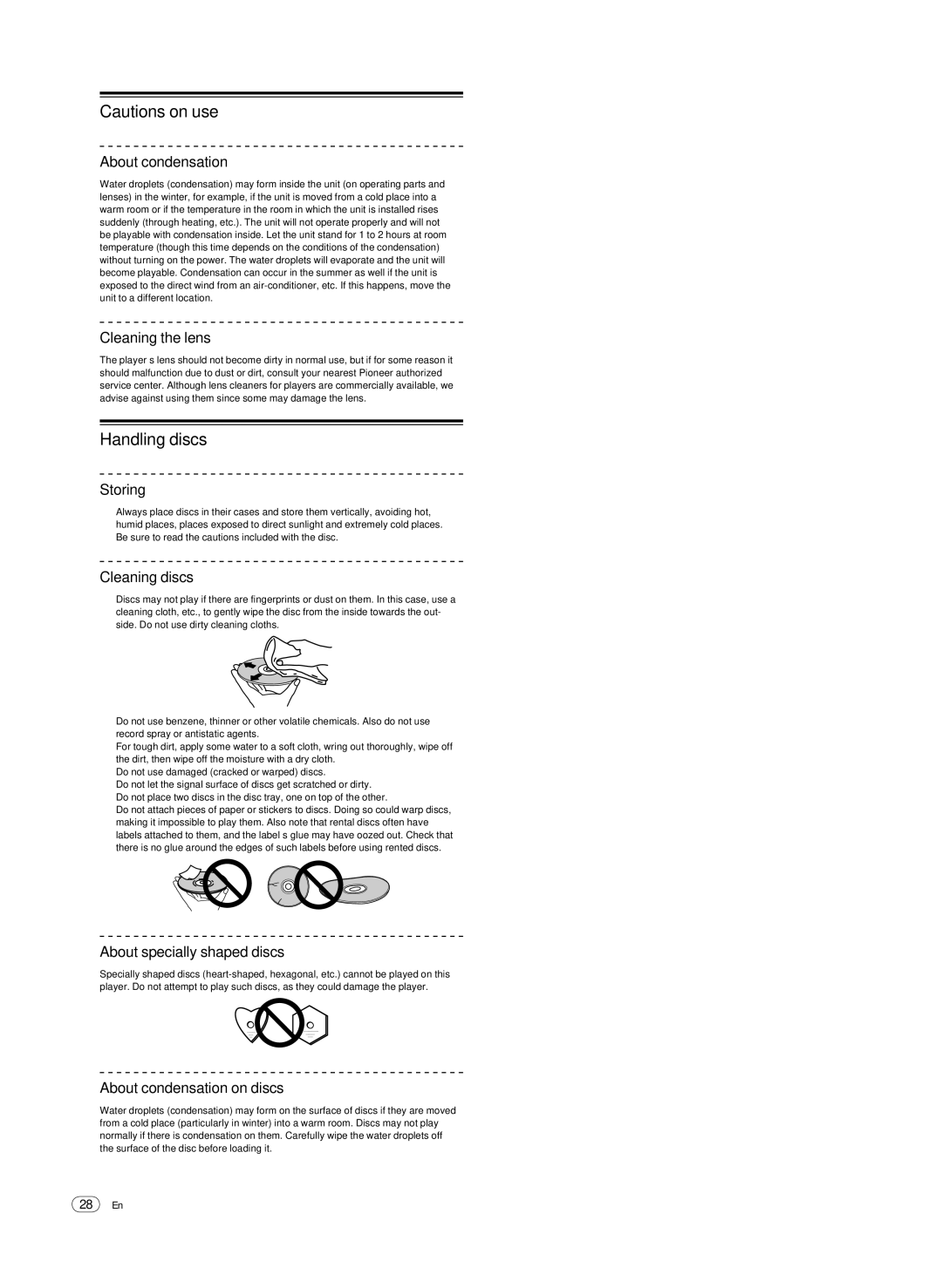 Pioneer CDJ-900, Multi Player operating instructions Handling discs 