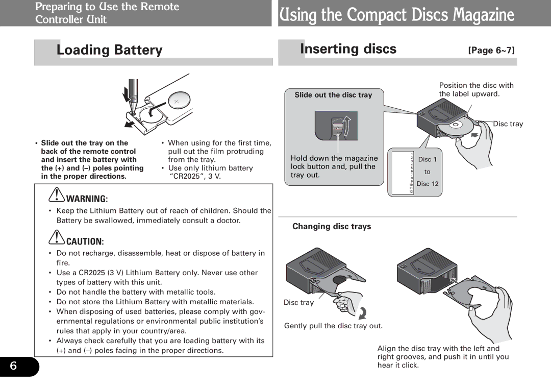 Pioneer CDX-FM1287, CDX-FM687 operation manual Changing disc trays, Slide out the disc tray 