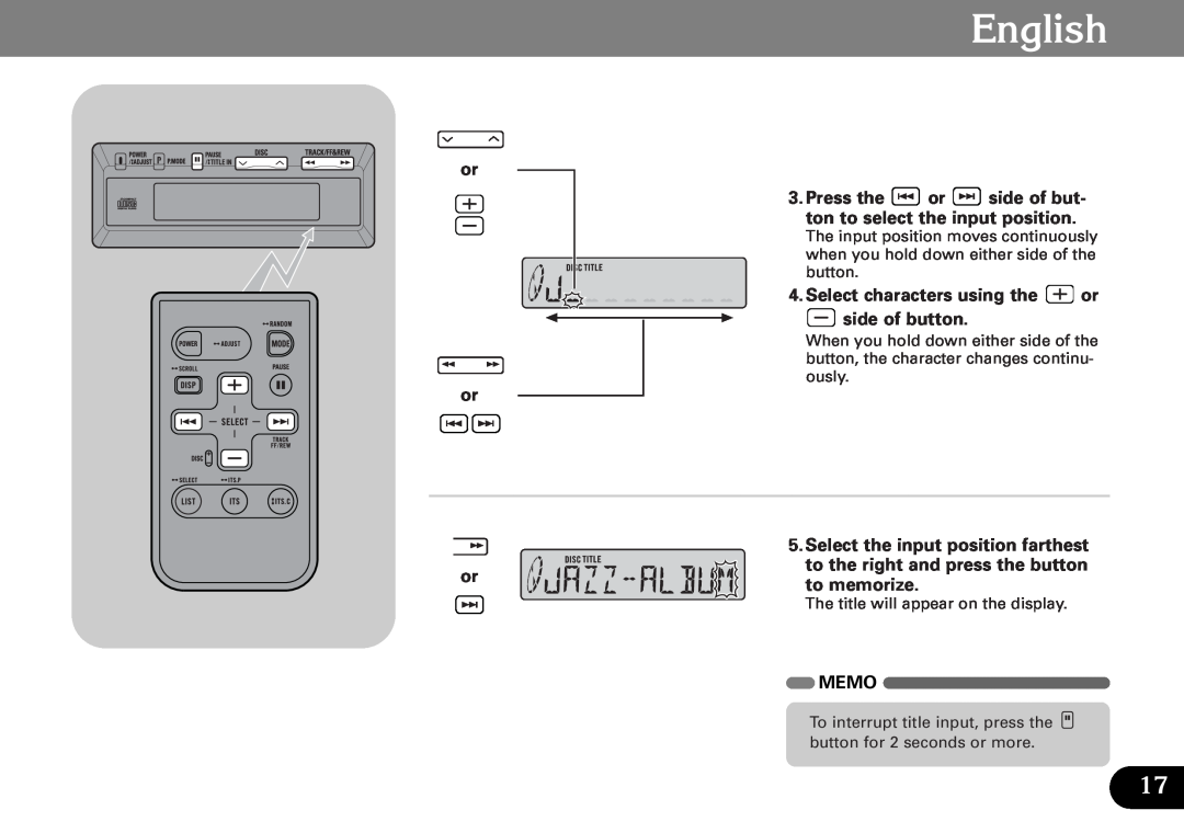 Pioneer CDX-FM687, CDX-FM1287 operation manual English, or or or 