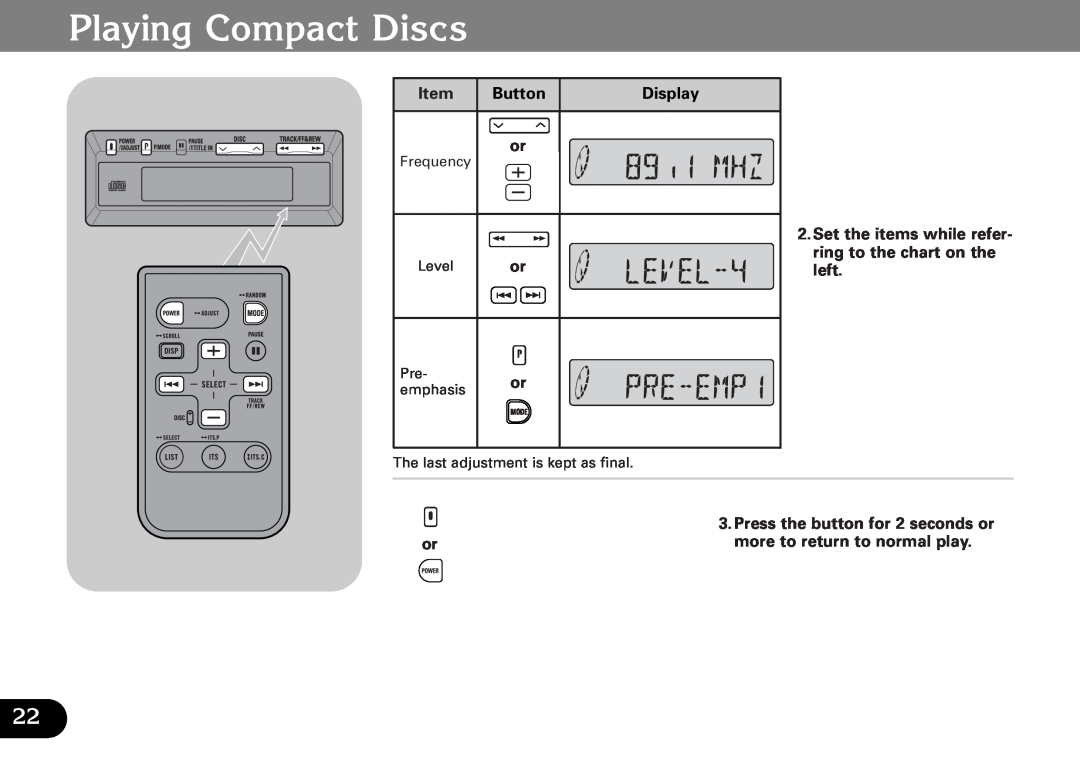Pioneer CDX-FM1287, CDX-FM687 operation manual Playing Compact Discs 