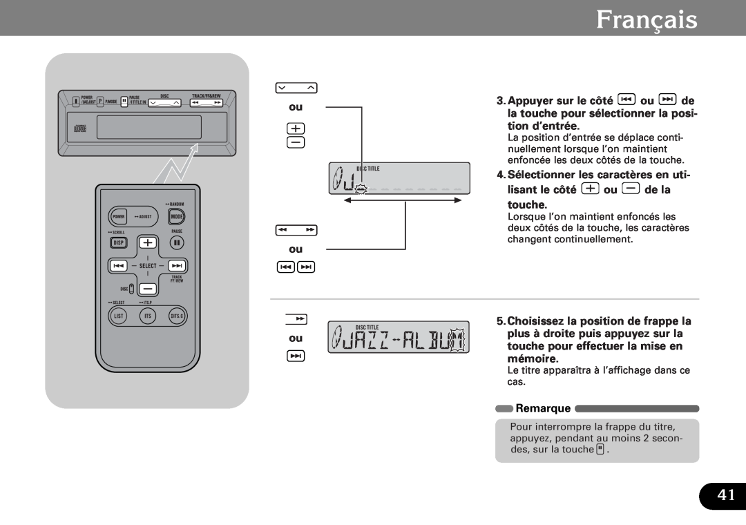 Pioneer CDX-FM687, CDX-FM1287 operation manual Français, ou ou ou 