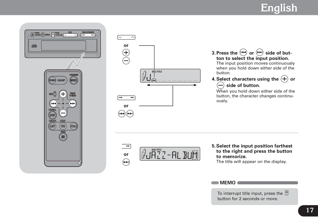 Pioneer CDX-FM677 operation manual Press the or side of but- ton to select the input position 