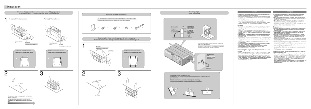 Pioneer CDX-P1280, CDX-P680 owner manual Installation 