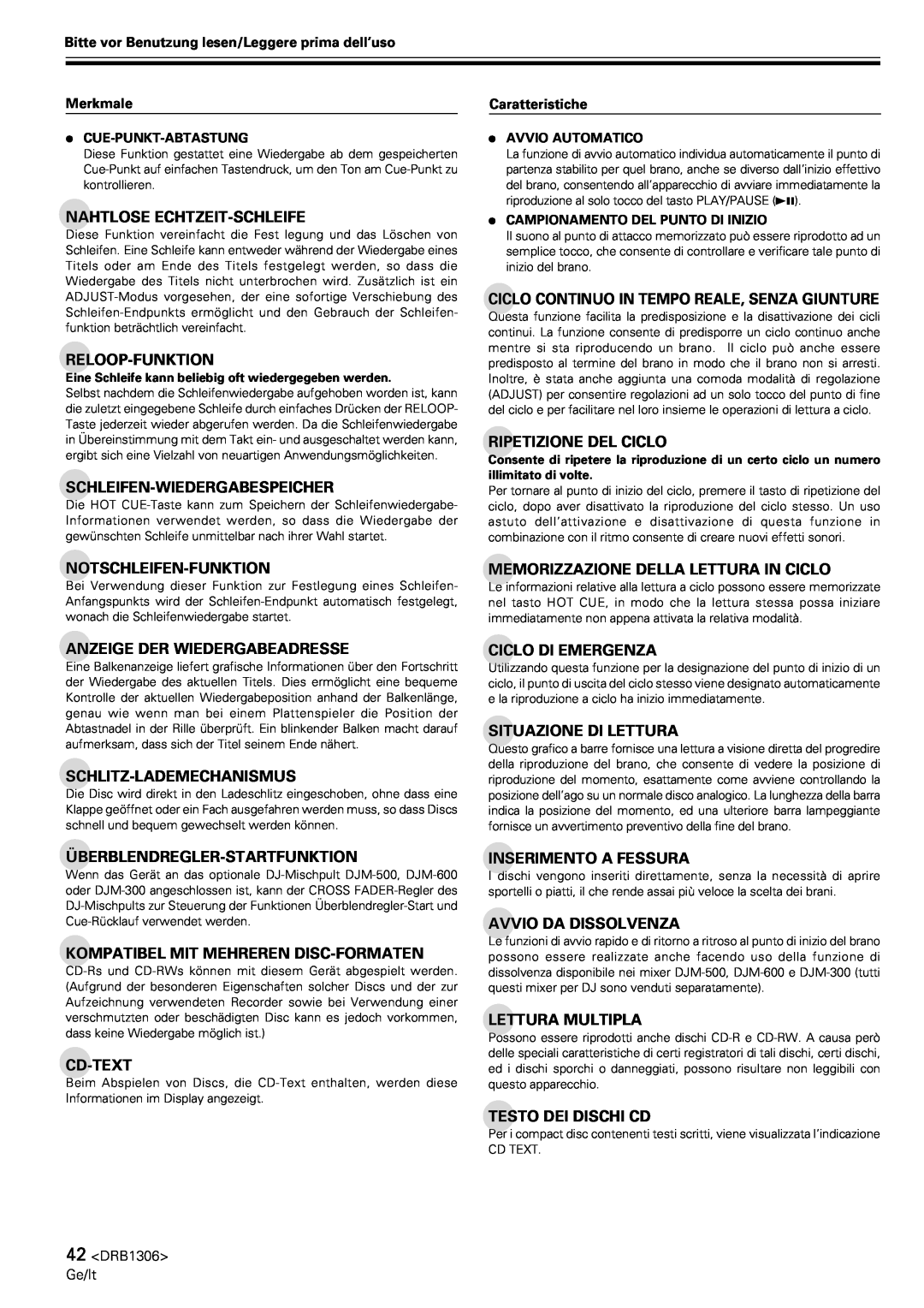Pioneer CMX-3000 operating instructions Nahtlose Echtzeit-Schleife 