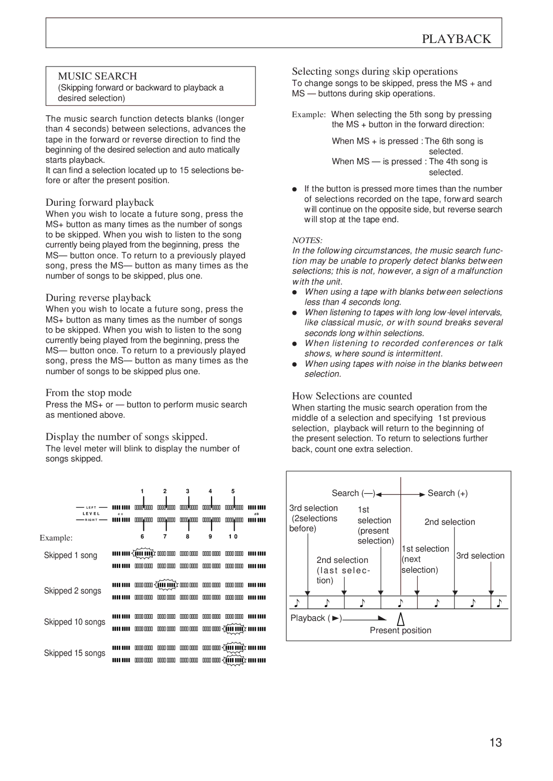 Pioneer CT-W208R operating instructions Music Search 