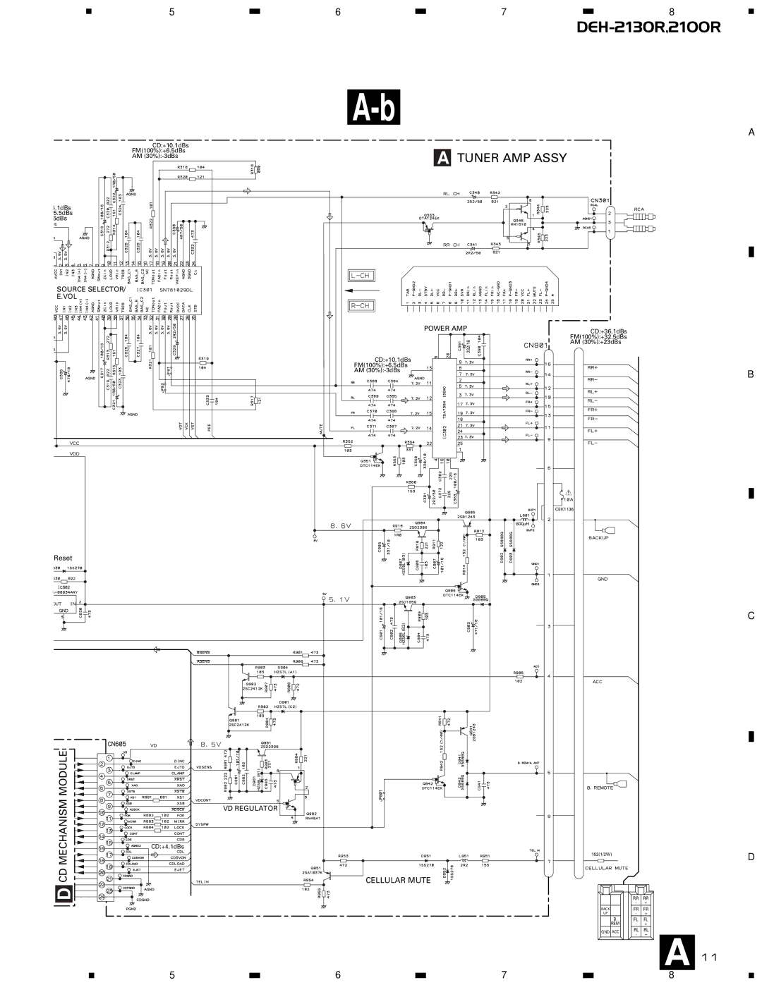 Pioneer CX-958 service manual Tuner AMP Assy 