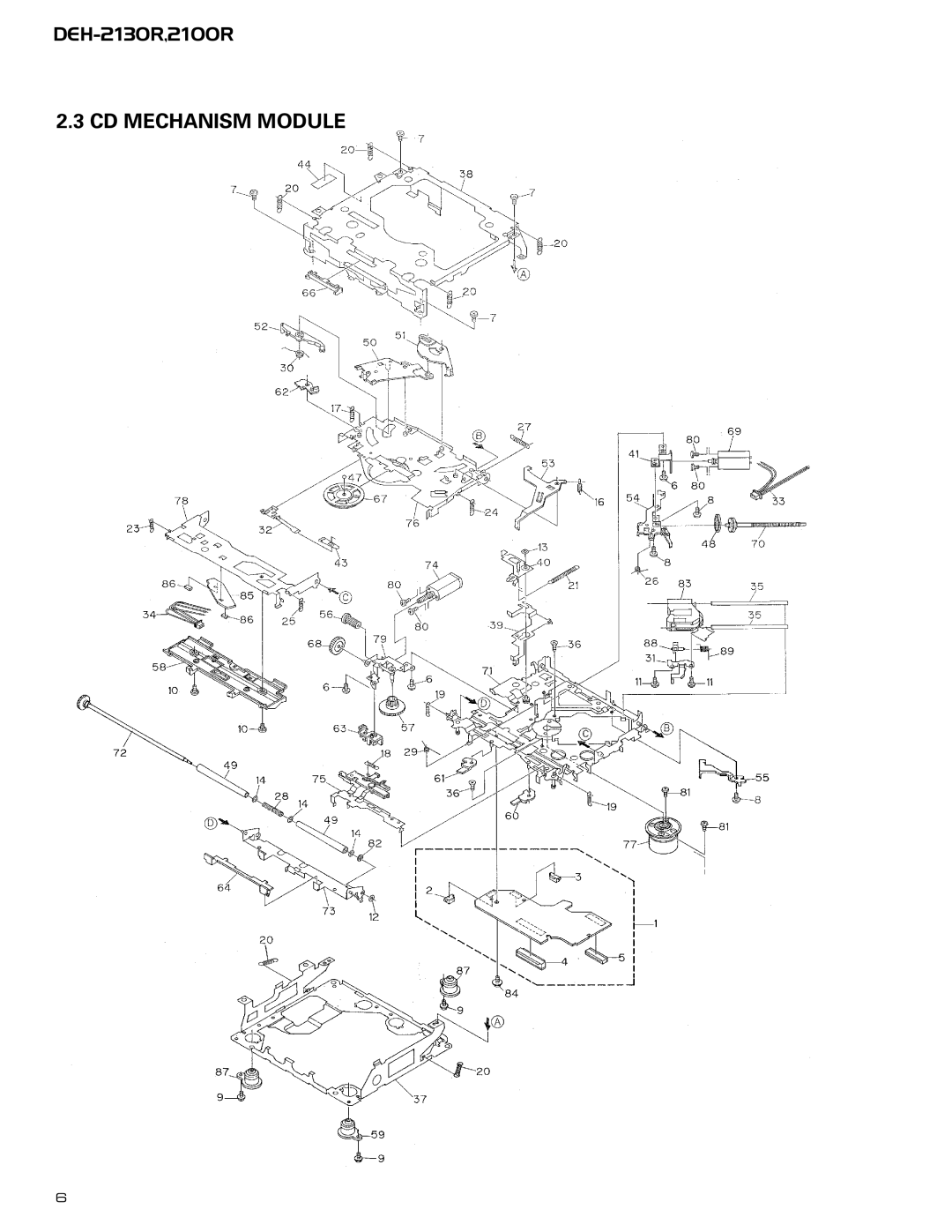 Pioneer CX-958 service manual CD Mechanism Module 