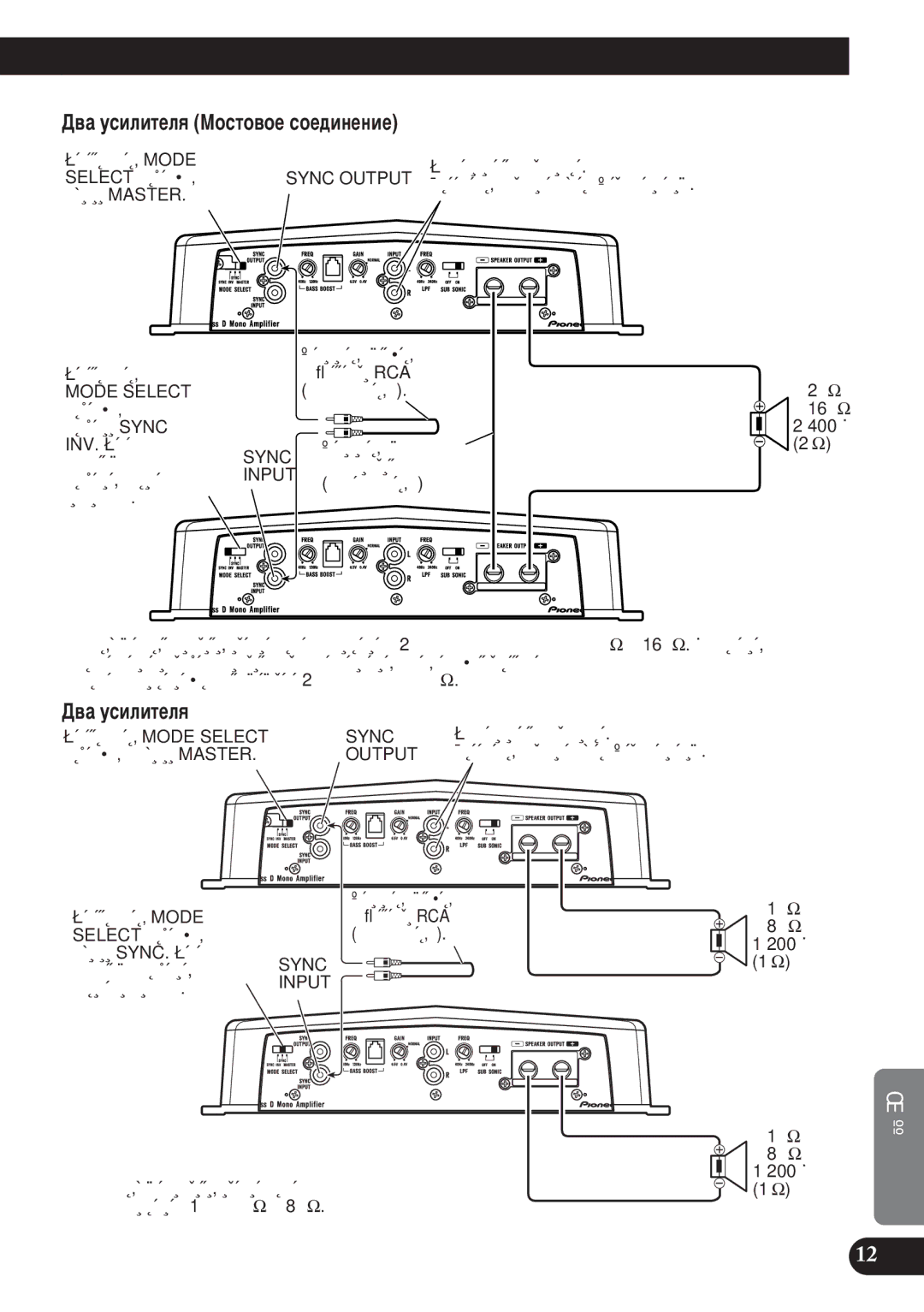 Pioneer D1200SPL owner manual ‚‡ ÛÒËÎËÚÂÎﬂ åÓÒÚÓ‚ÓÂ ÒÓÂ‰ËÌÂÌËÂ 