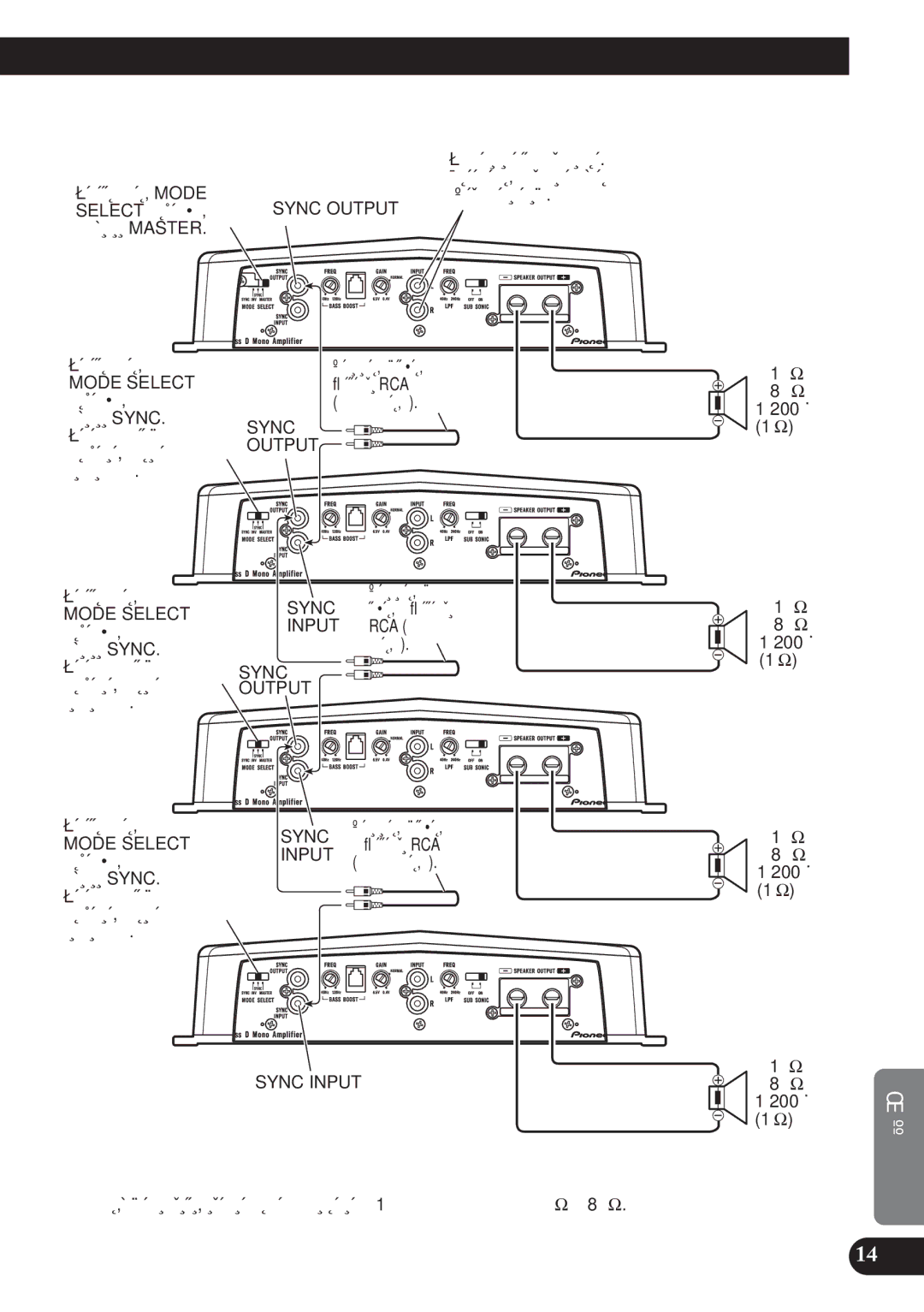 Pioneer D1200SPL owner manual ÓÂÚ˚Â ÛÒËÎËÚÂÎﬂ, Mode Select ‰ÓÎÊÂÌ ·˚Ú¸ ‚ 