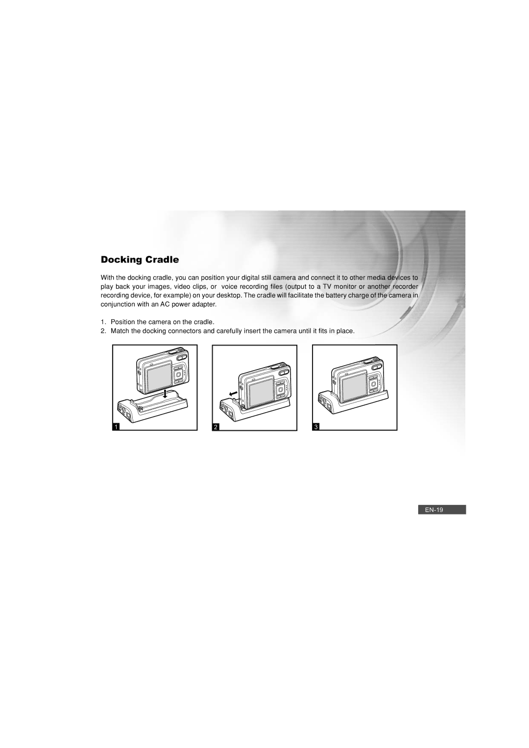 Pioneer DC500 manual Docking Cradle 