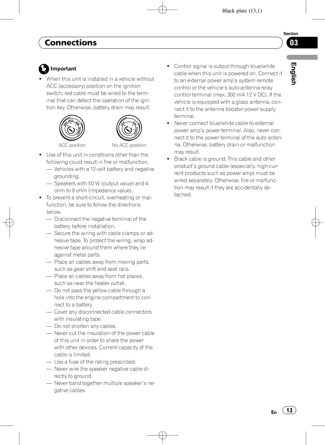 Pioneer DEH-1150MPG owner manual Connections, Vehicles with a 12-volt battery and negative grounding 