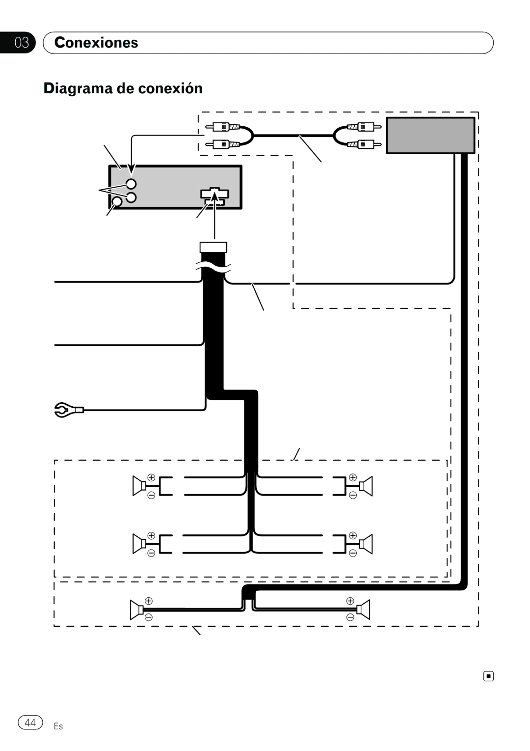 Pioneer DEH-1200MP owner manual Conexiones Diagrama de conexión 