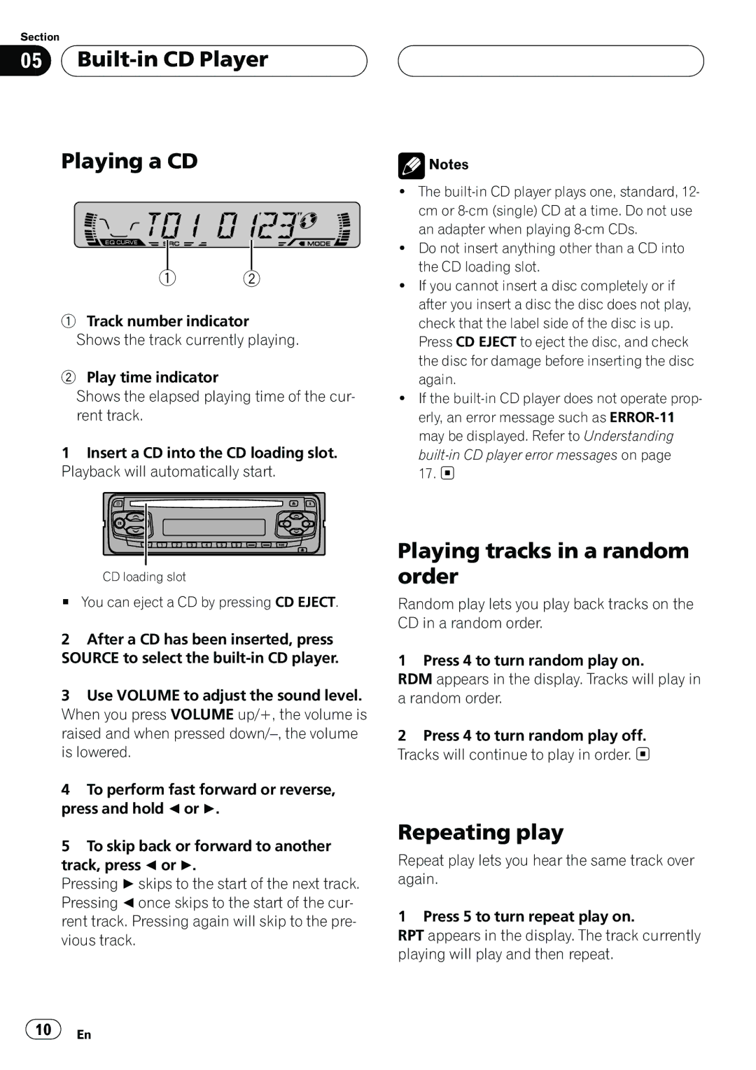 Pioneer DEH-15 operation manual 