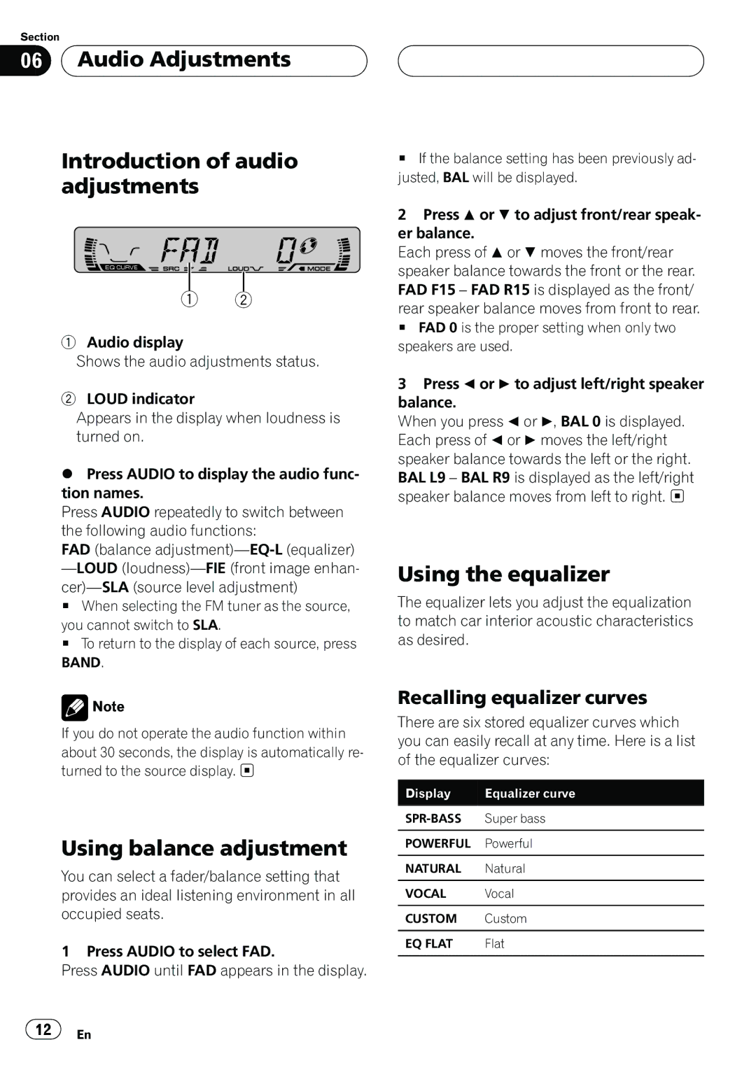 Pioneer DEH-15 operation manual 