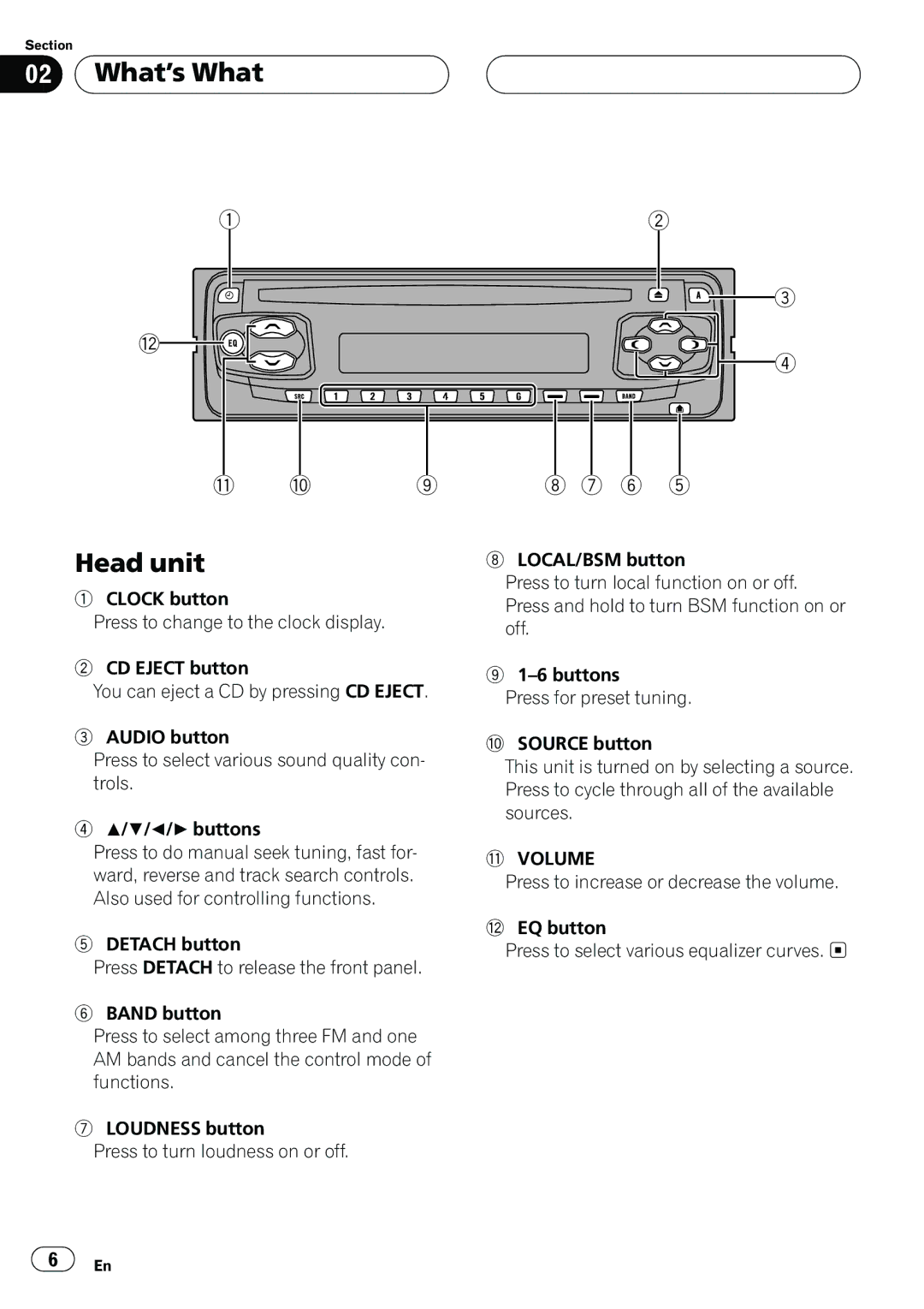 Pioneer DEH-15 operation manual 