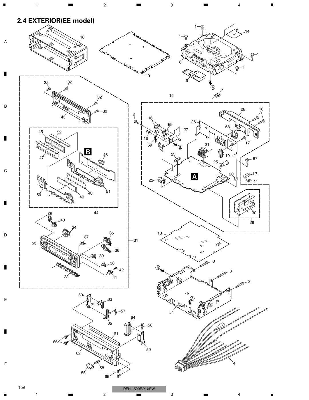 Pioneer DEH-1500RXU/EW, DEH-1510XU/EE, DEH-1530RXU/EW service manual Exterioree model 