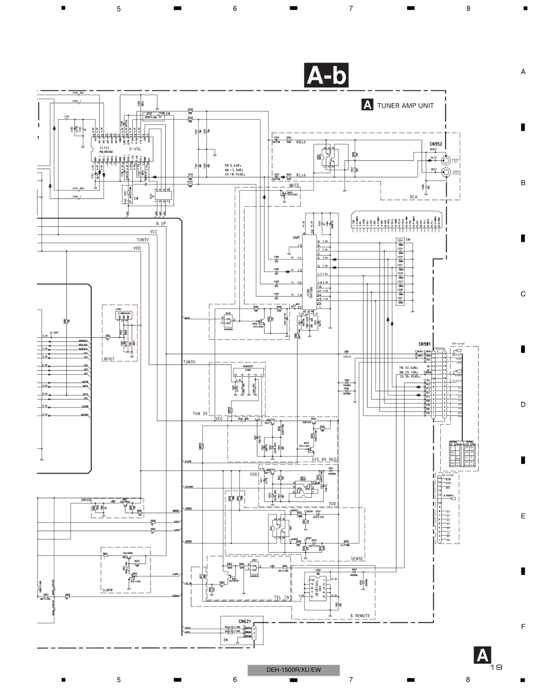 Pioneer DEH-1510XU/EE, DEH-1500RXU/EW, DEH-1530RXU/EW service manual Tuner AMP Unit 