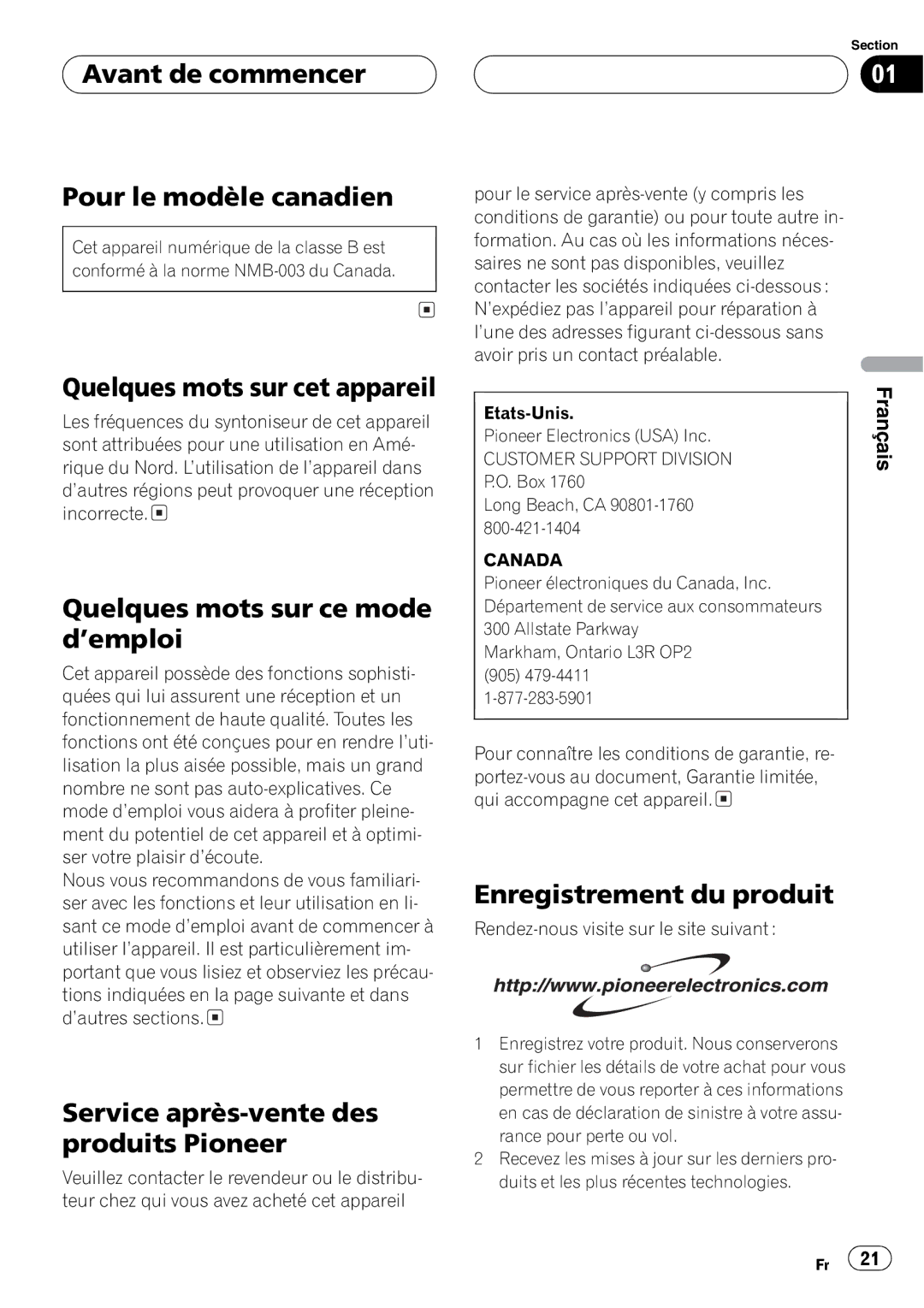 Pioneer DEH-1600 operation manual 