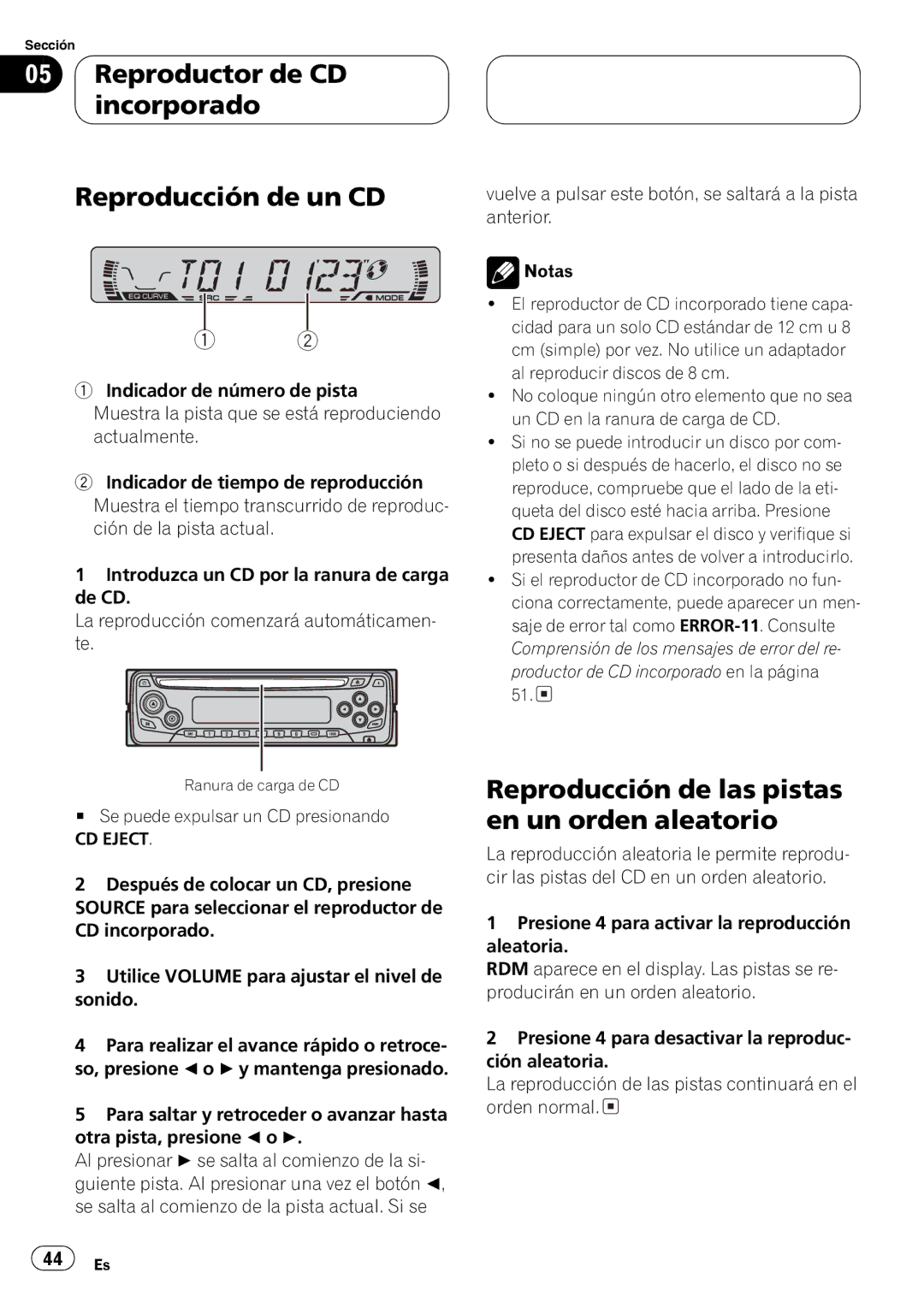 Pioneer DEH-1600 operation manual 