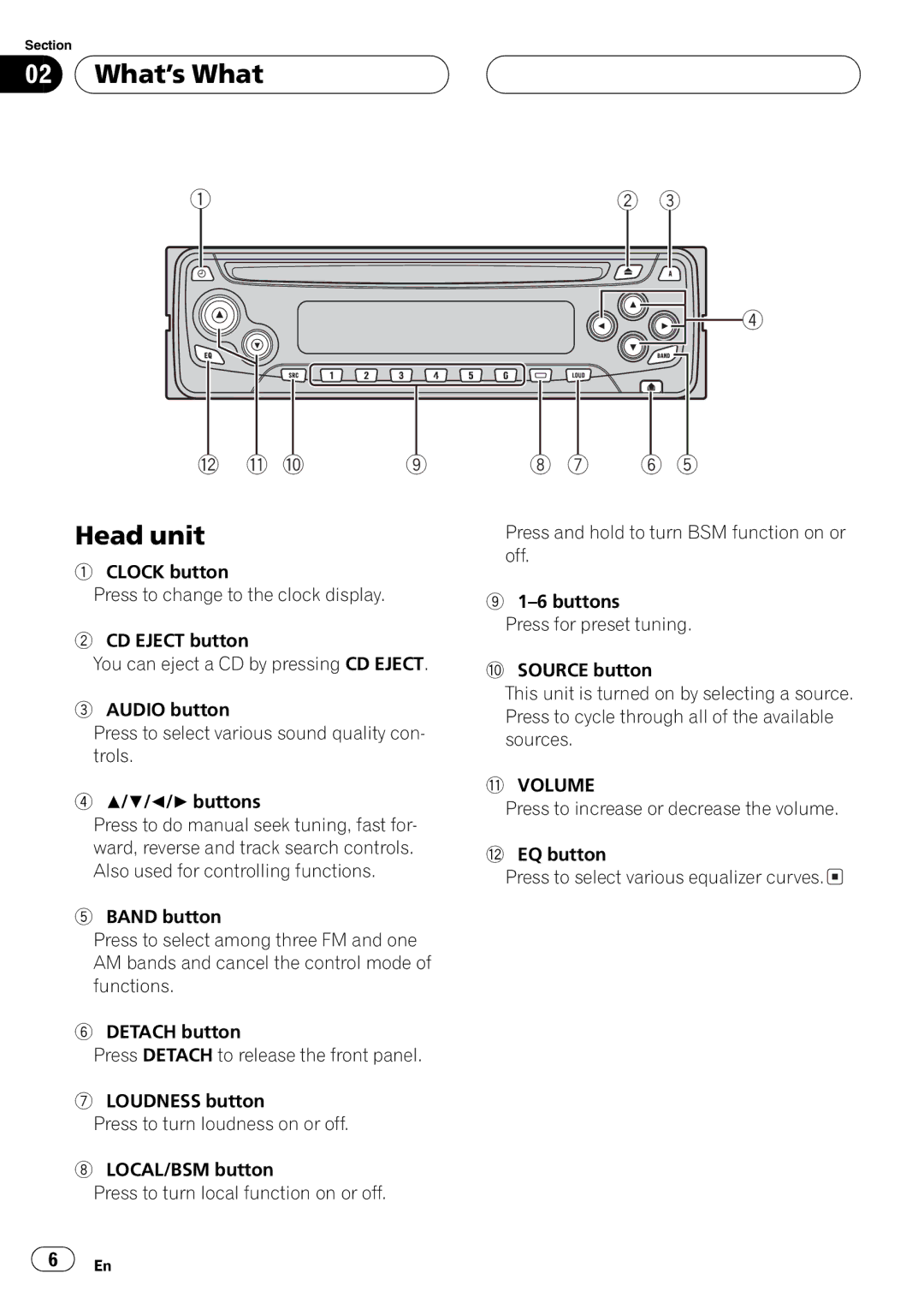 Pioneer DEH-1600 operation manual 