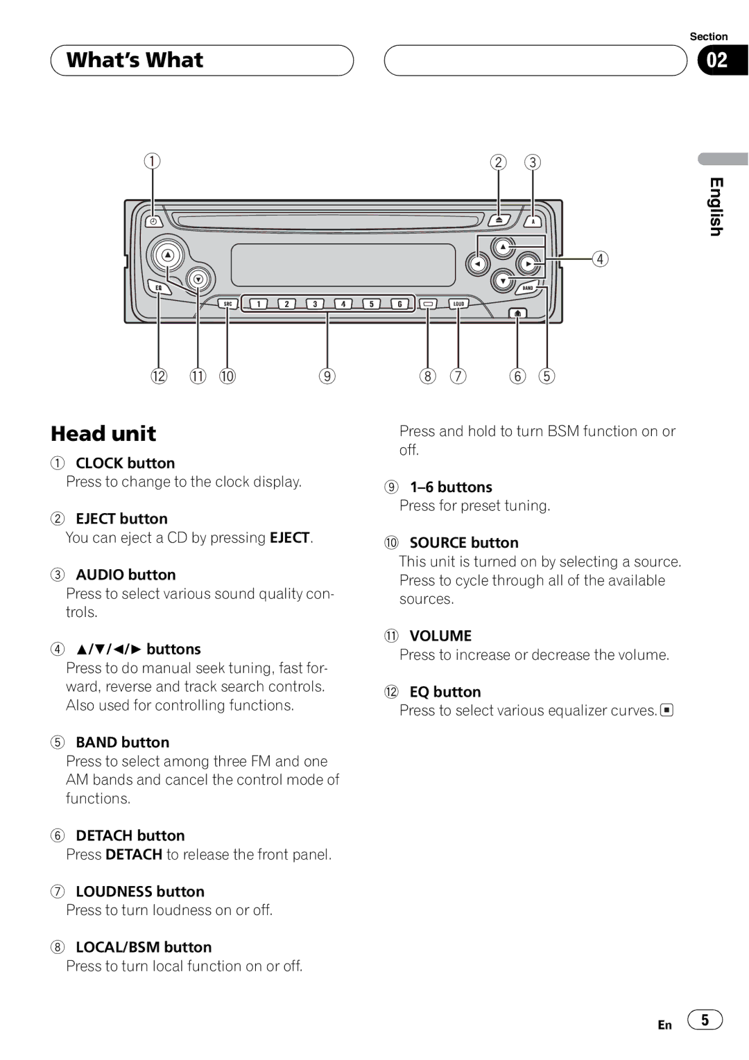 Pioneer DEH-1610 operation manual 