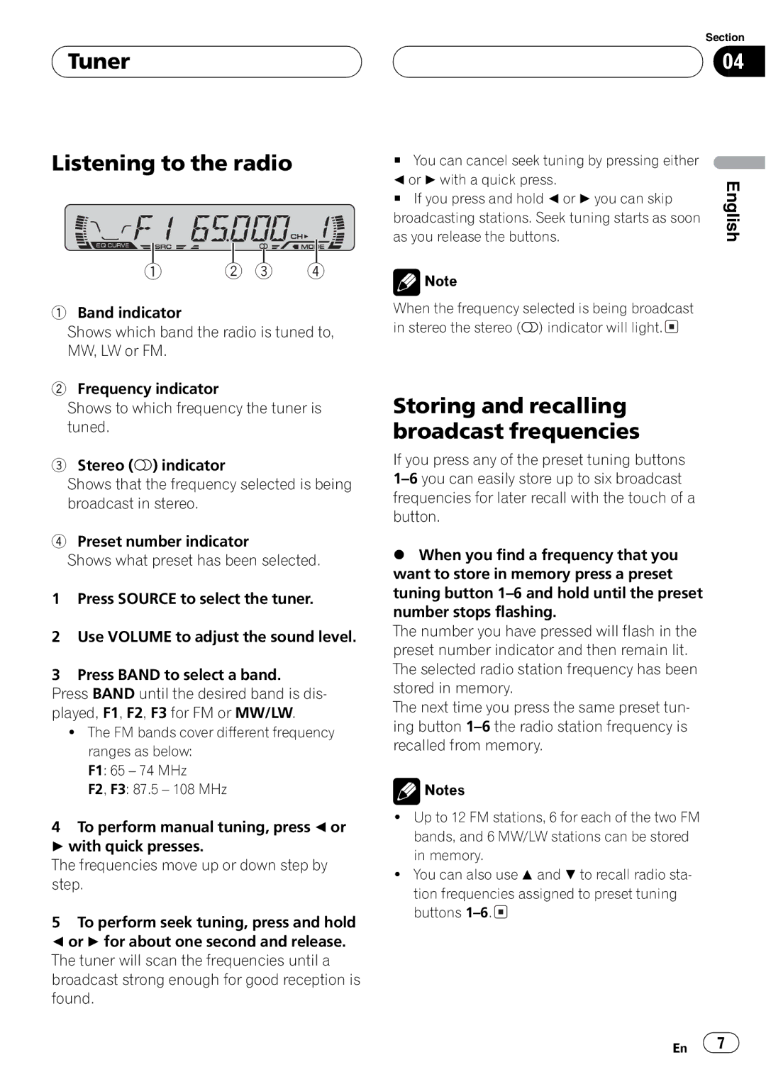 Pioneer DEH-1610 operation manual 