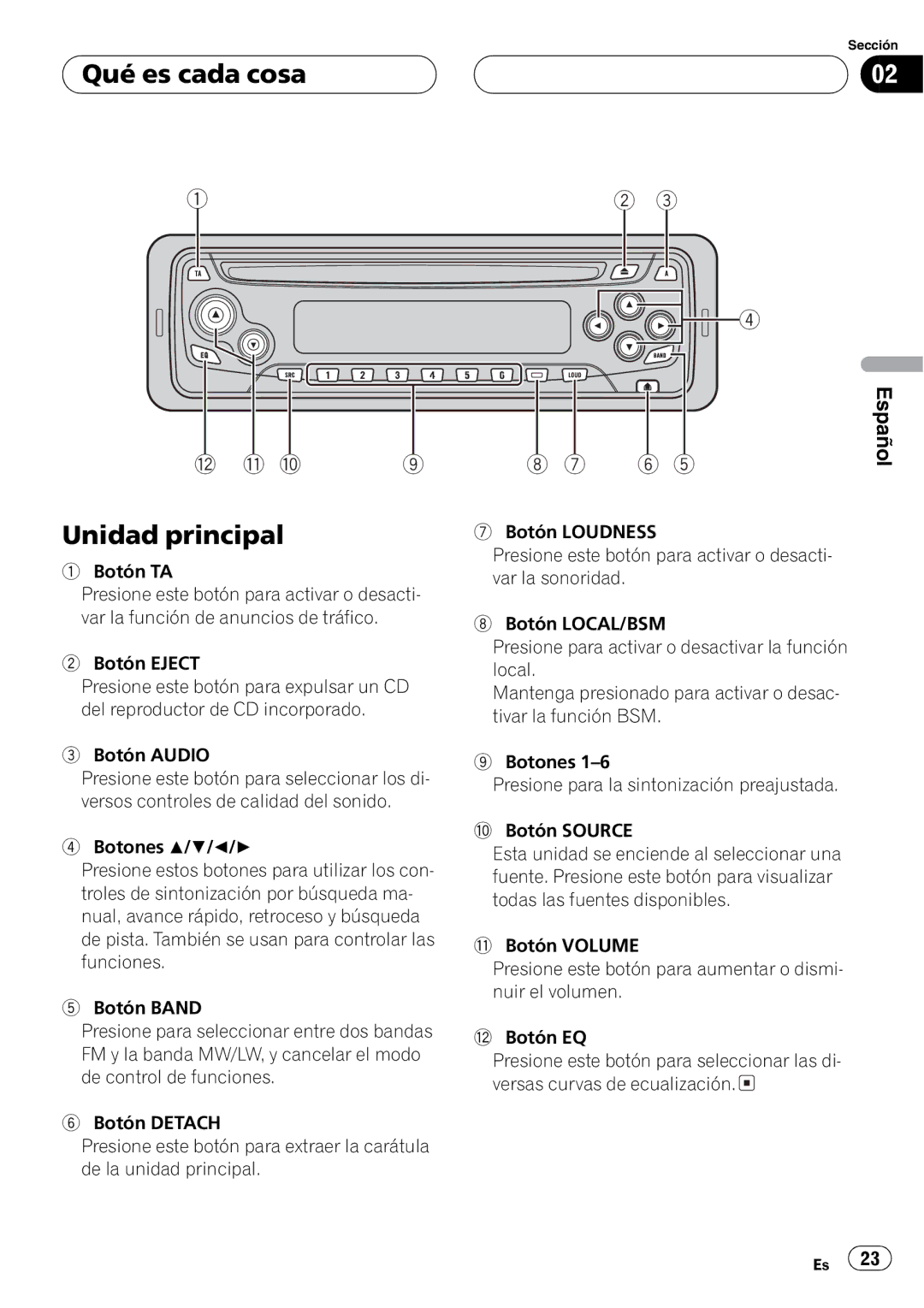 Pioneer DEH-1630R operation manual 