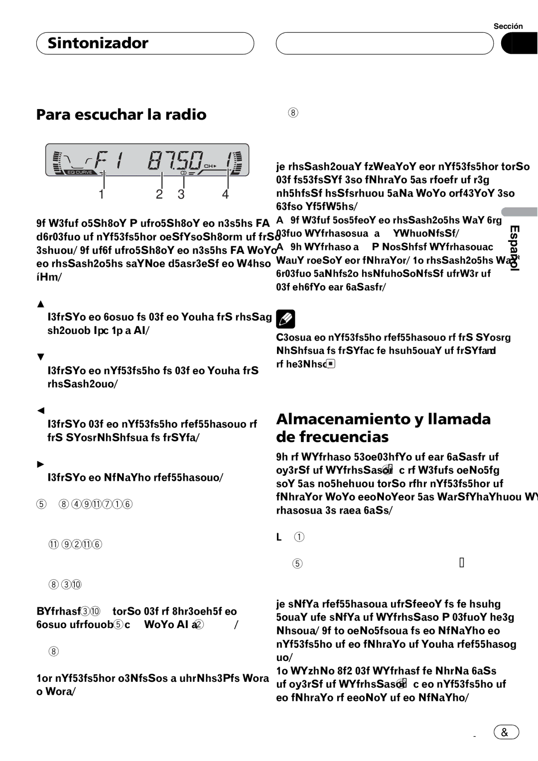 Pioneer DEH-1630R operation manual + % + + 