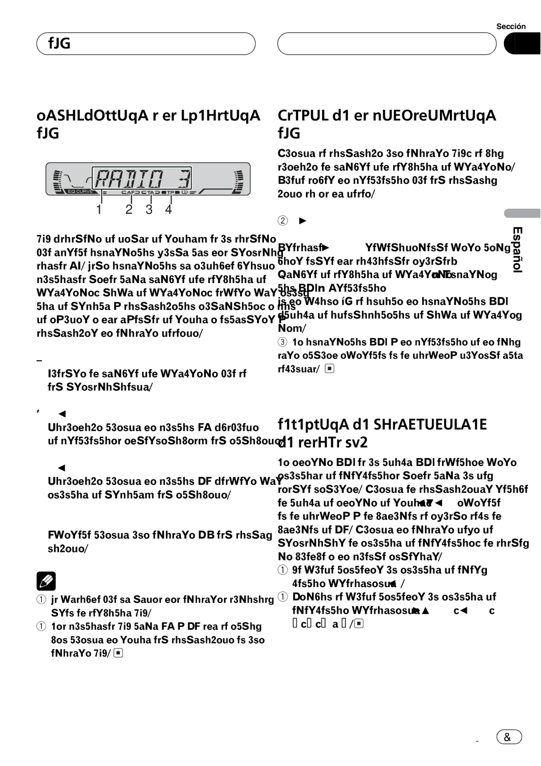 Pioneer DEH-1630R operation manual + + 