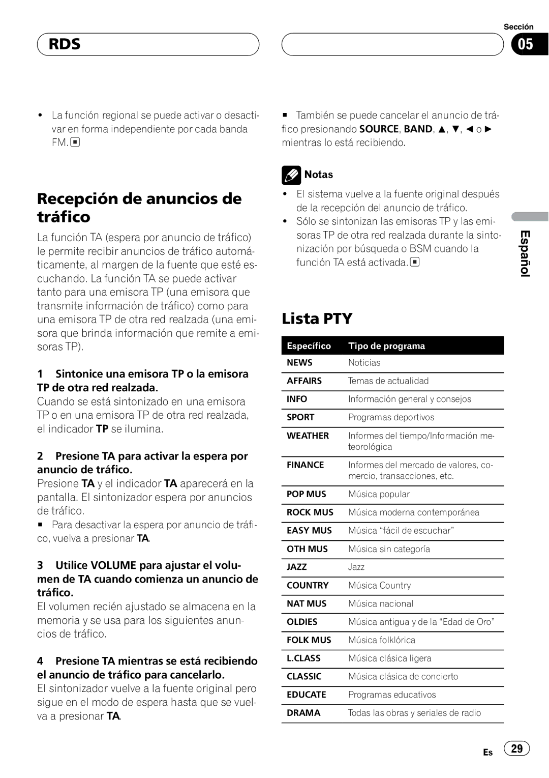 Pioneer DEH-1630R operation manual 