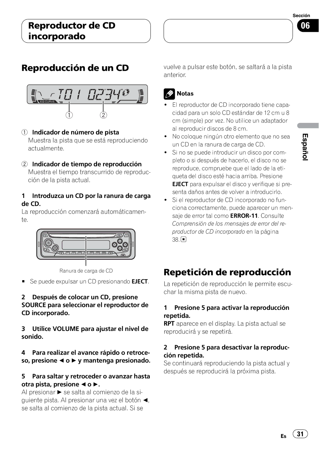 Pioneer DEH-1630R operation manual + + 