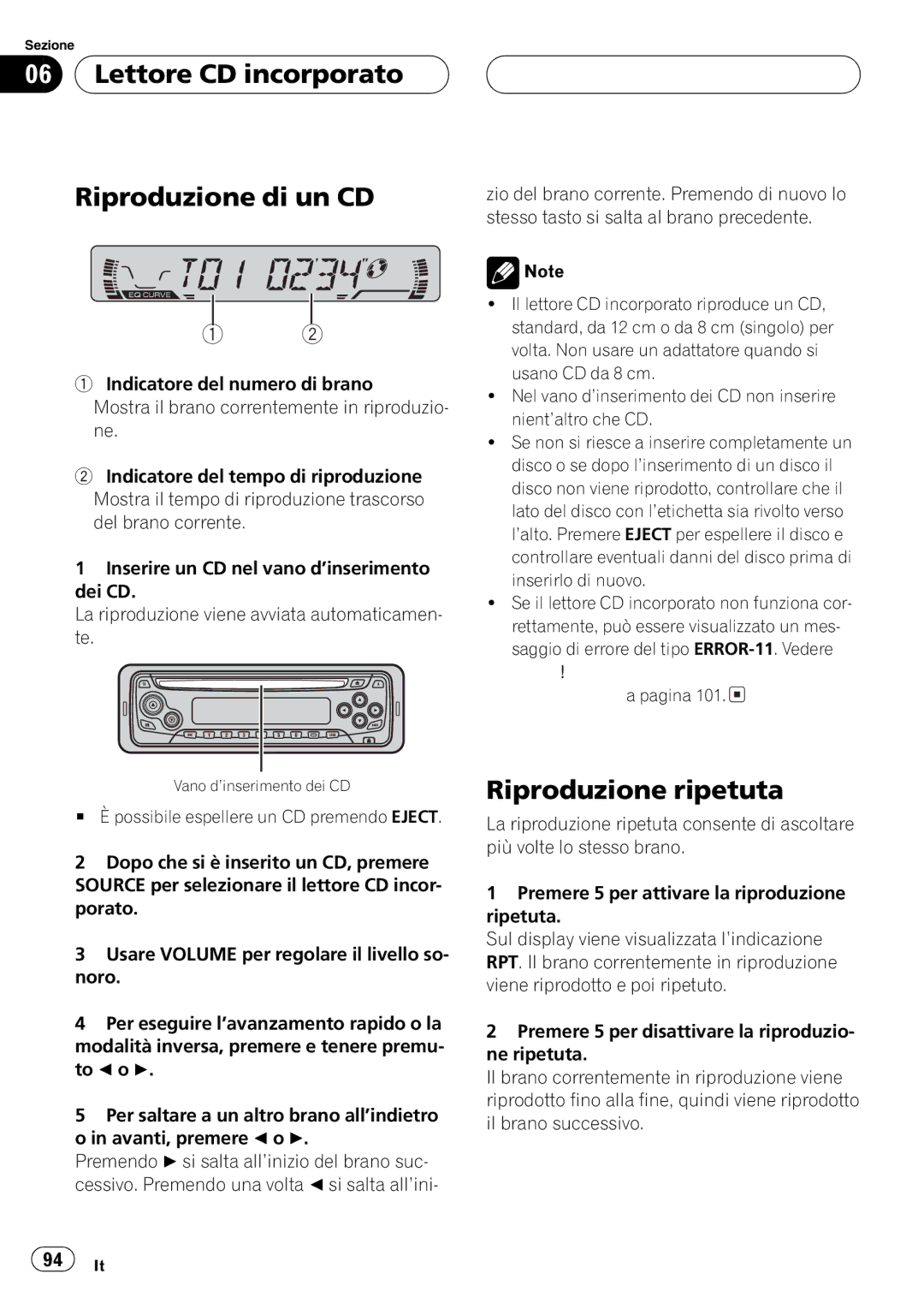 Pioneer DEH-1630R operation manual 