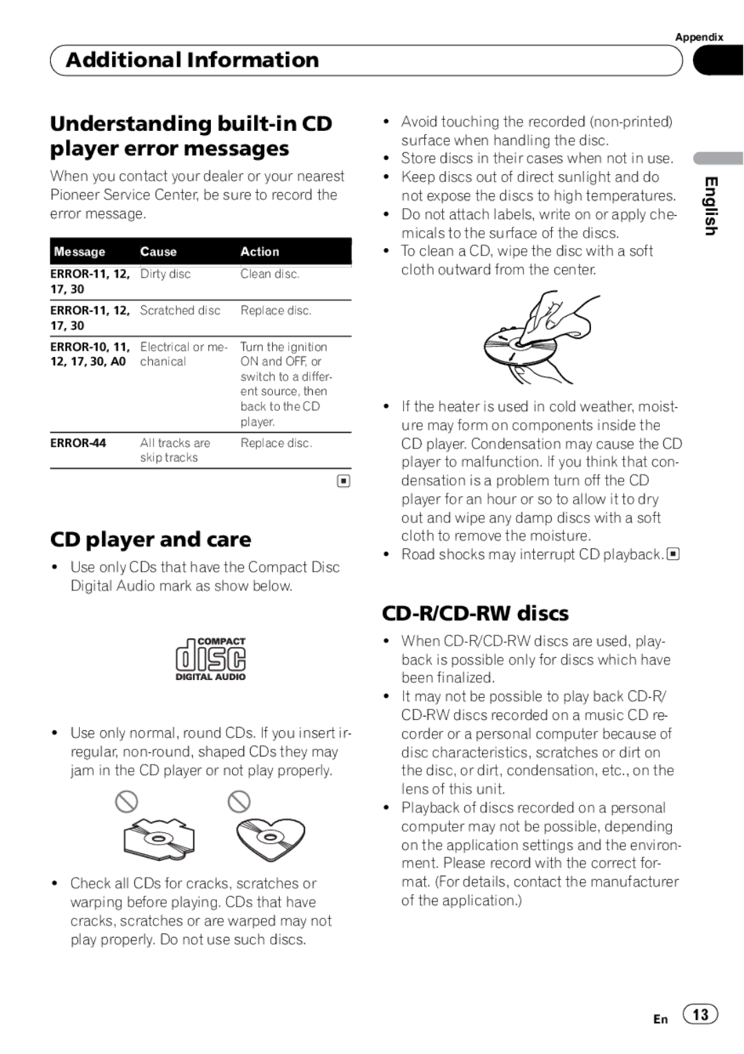 Pioneer DEH-17 operation manual 