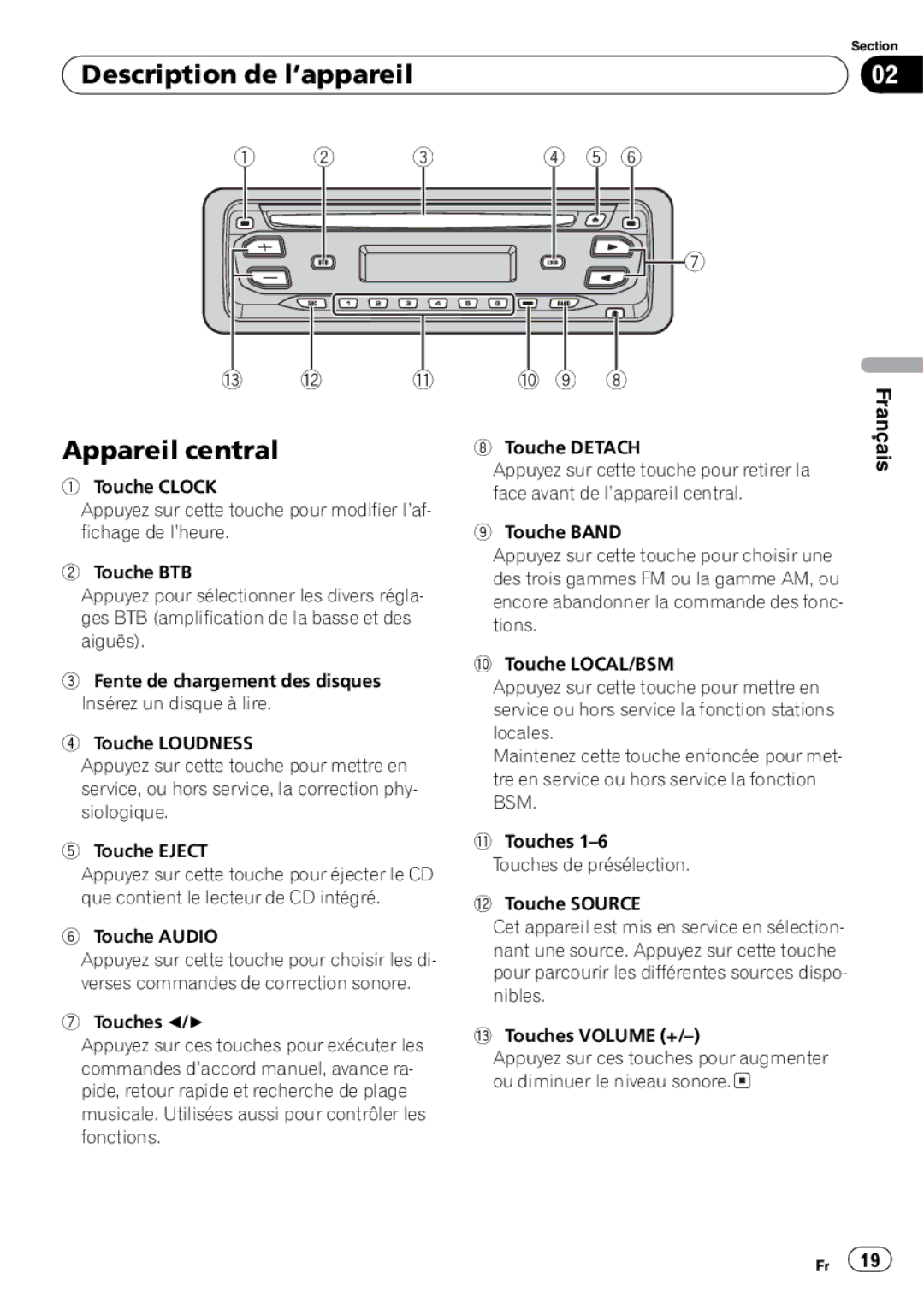 Pioneer DEH-17 operation manual 