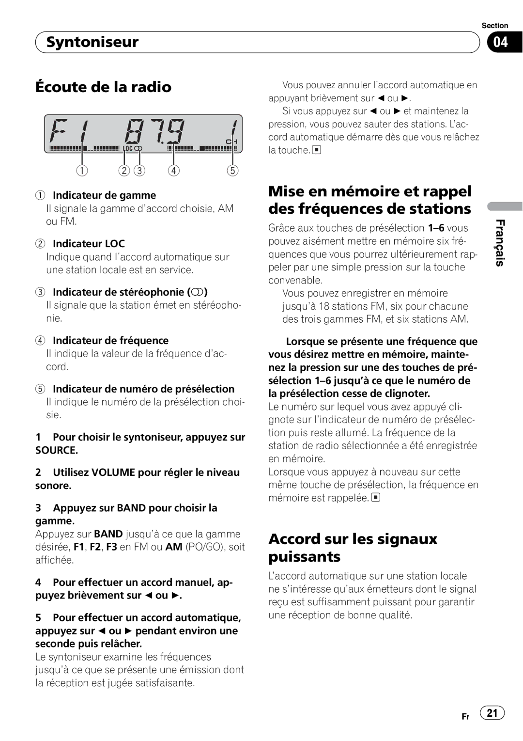 Pioneer DEH-17 operation manual 