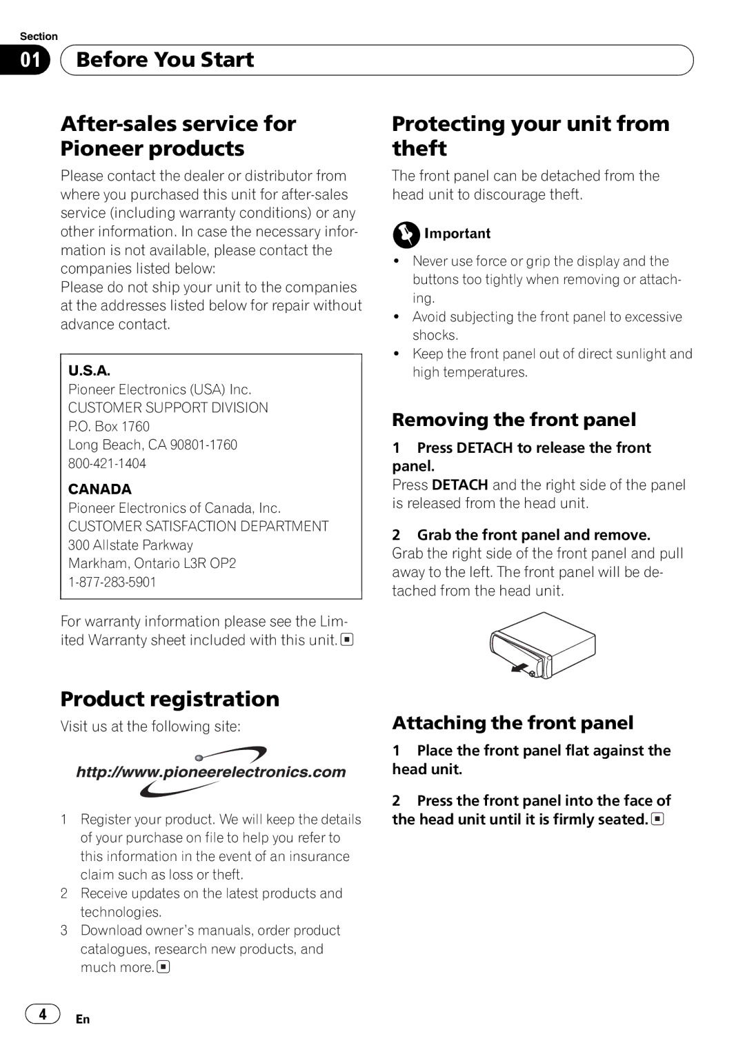 Pioneer DEH-17 operation manual 