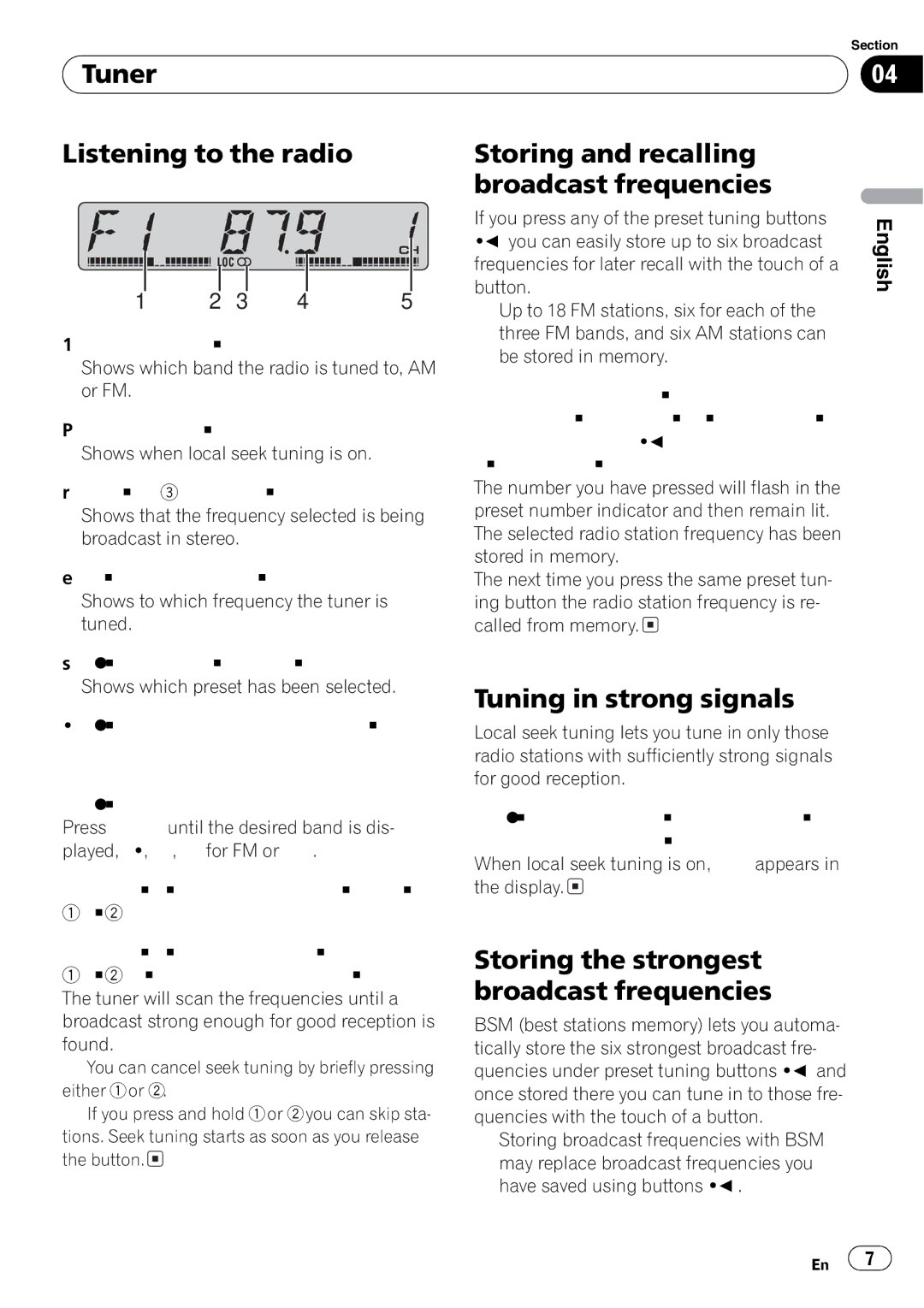 Pioneer DEH-17 operation manual 