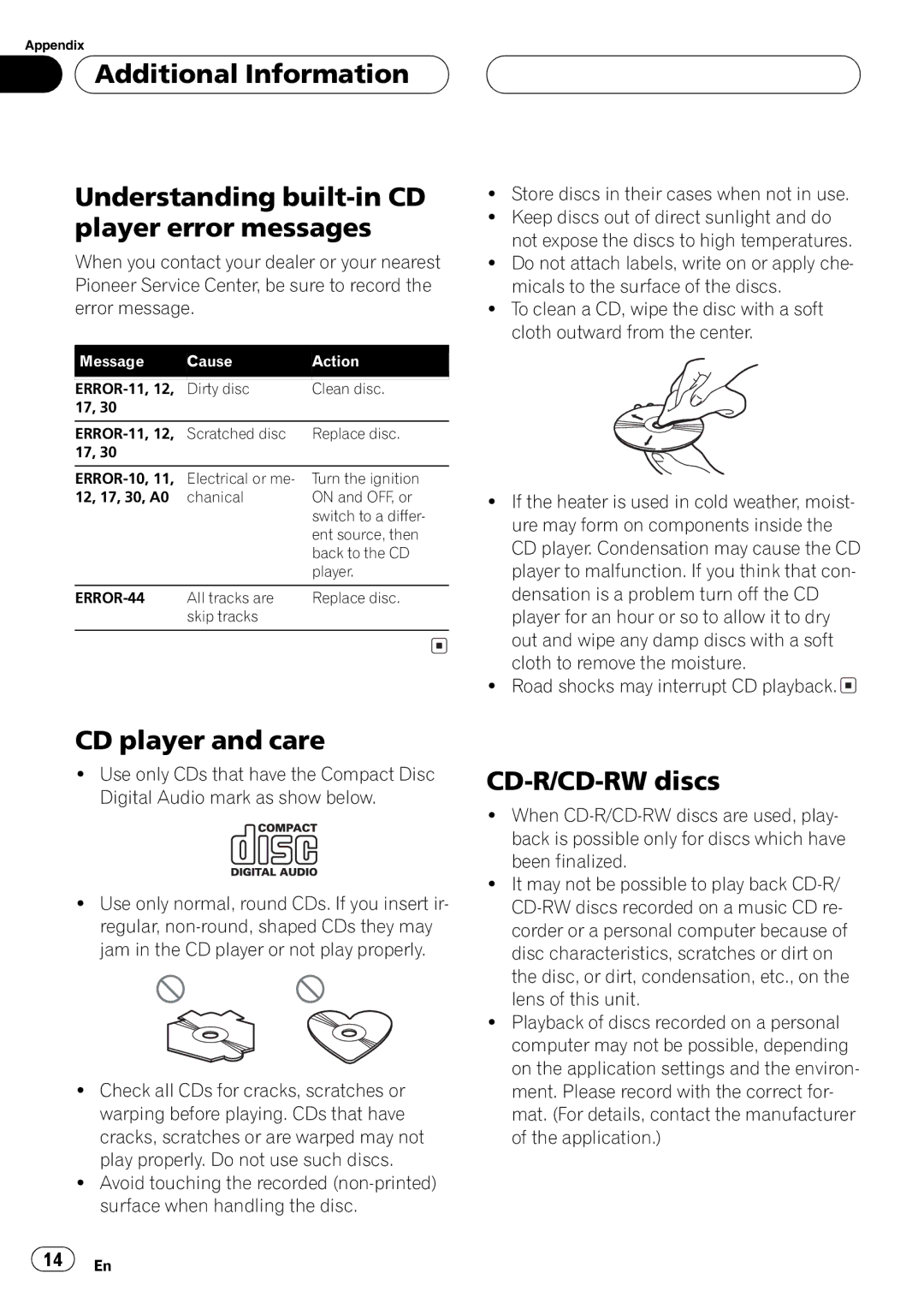 Pioneer DEH-1700 operation manual 